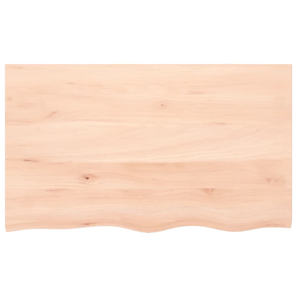 Tischplatte 100x60x2 cm Massivholz Eiche Unbehandelt