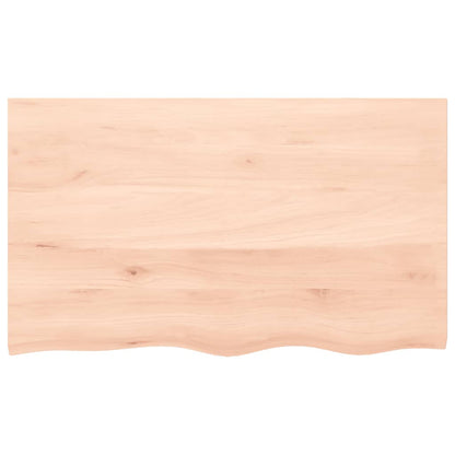 Tischplatte 100x60x(2-4) cm Massivholz Eiche Unbehandelt