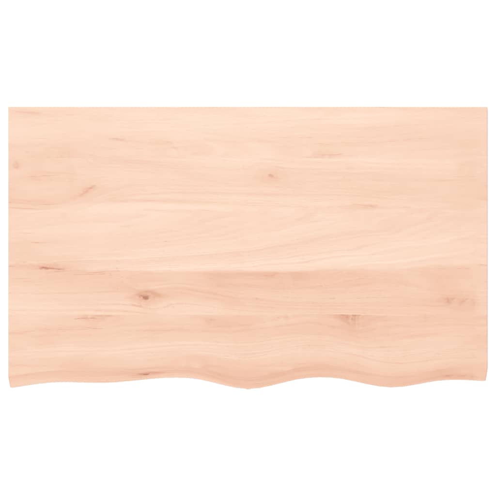 Tischplatte 100x60x(2-6) cm Massivholz Eiche Unbehandelt