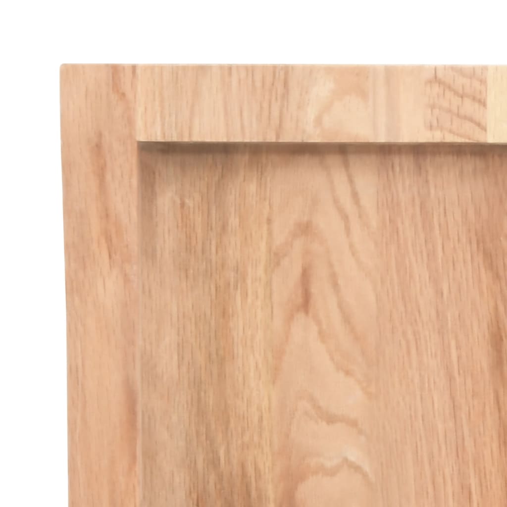 Tischplatte Hellbraun 60x40x(2-6) cm Massivholz Eiche Behandelt