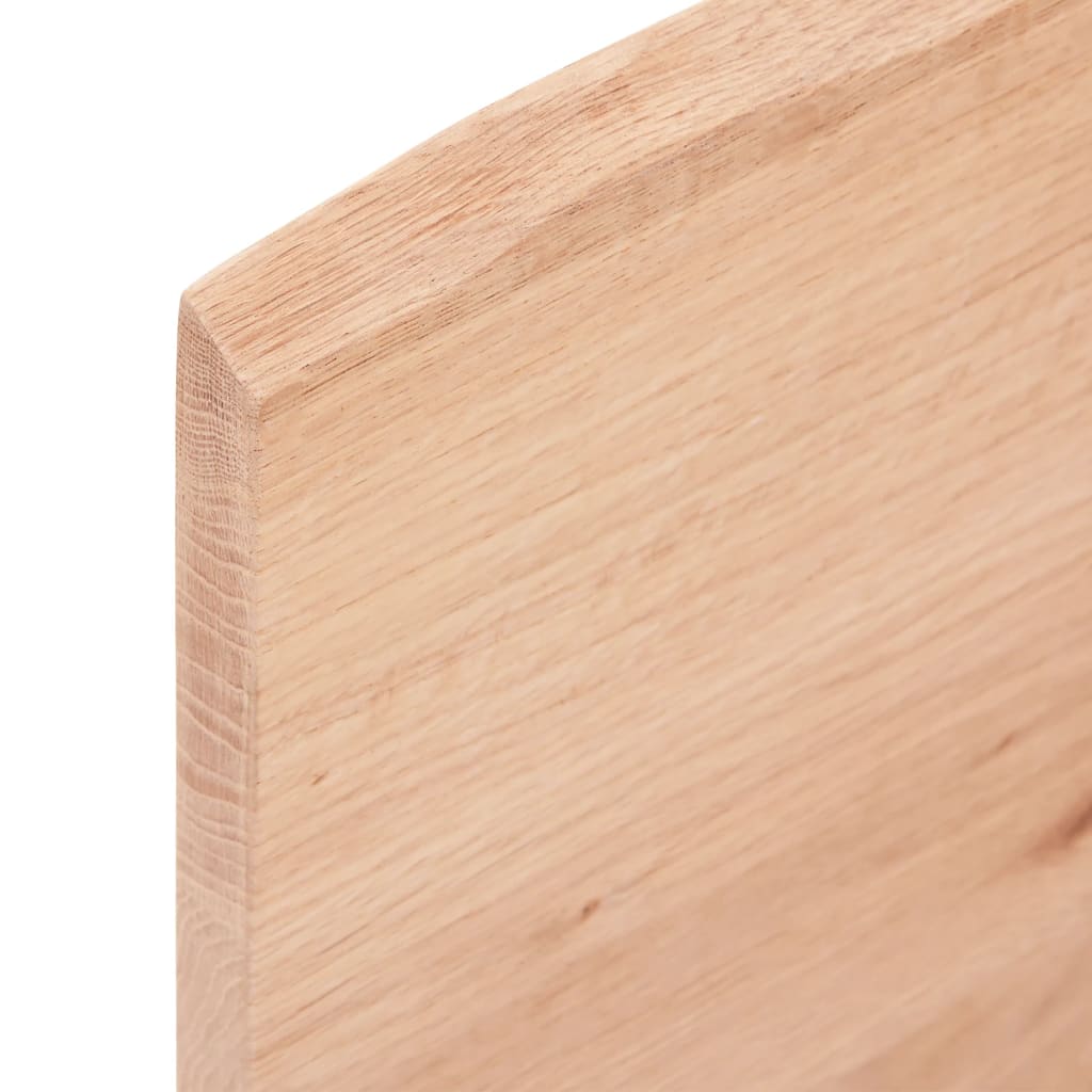 Tischplatte Hellbraun 60x50x2 cm Massivholz Eiche Behandelt