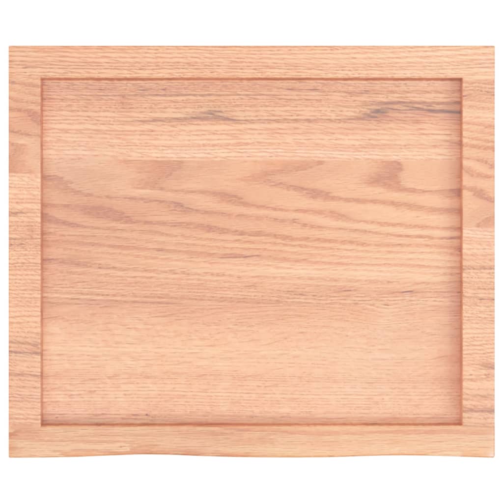 Tischplatte Hellbraun 60x50x(2-4) cm Massivholz Eiche Behandelt