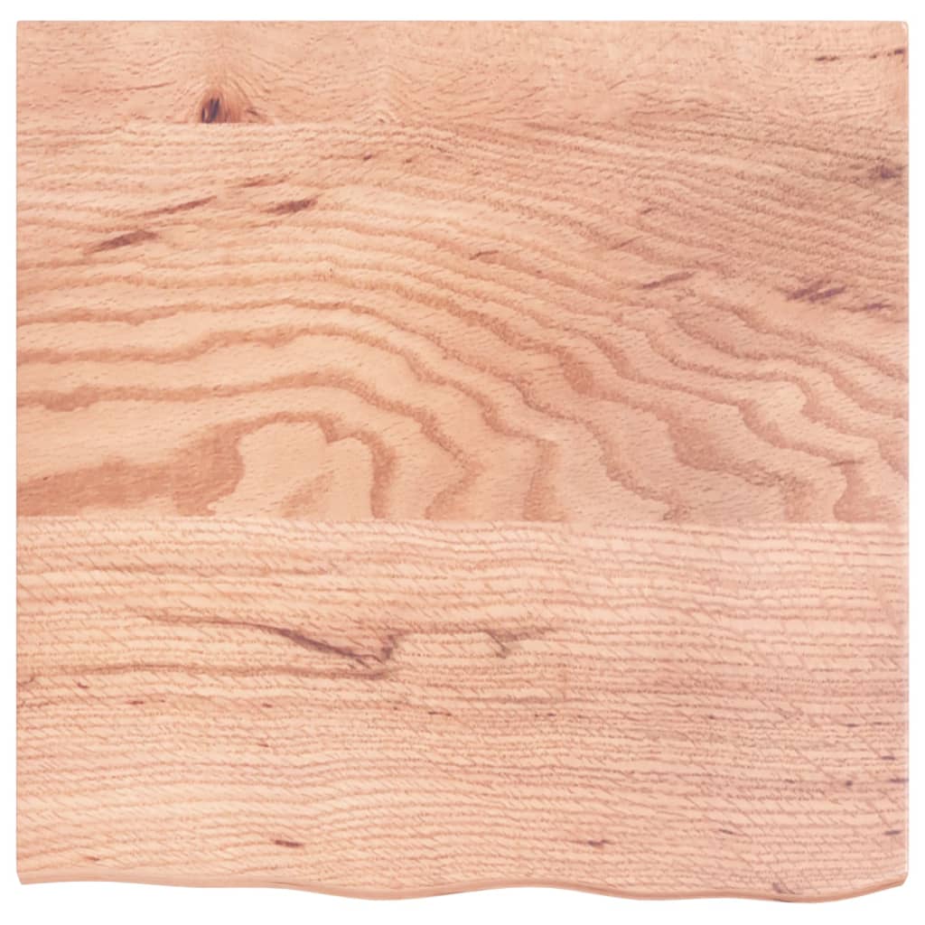 Tischplatte Hellbraun 60x60x2 cm Massivholz Eiche Behandelt