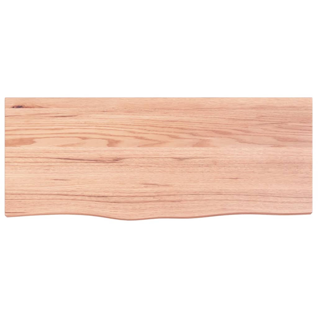 Tischplatte Hellbraun 100x40x(2-4)cm Massivholz Eiche Behandelt