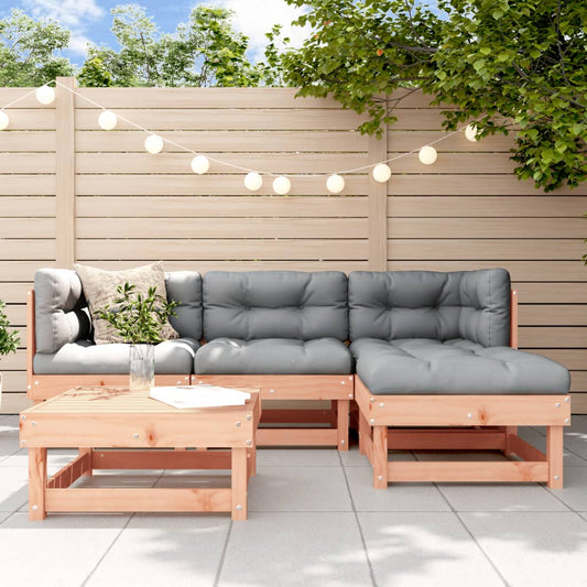 5-tlg. Garten-Lounge-Set Massivholz Douglasie