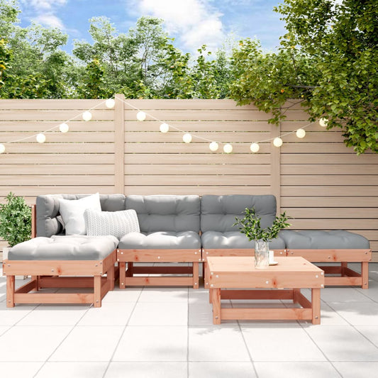 6-tlg. Garten-Lounge-Set Massivholz Douglasie