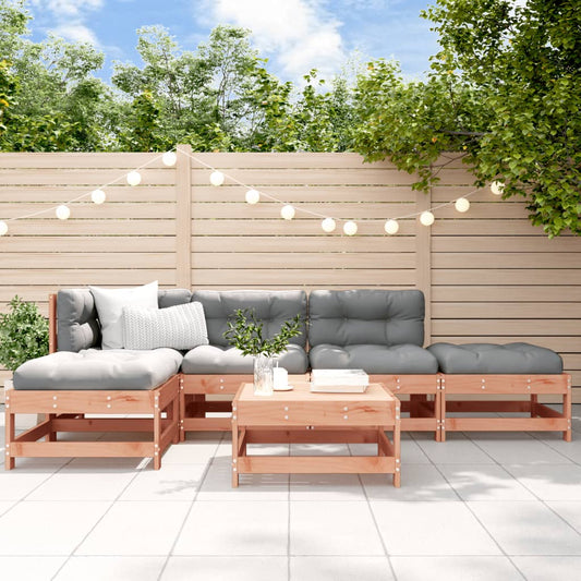 6-tlg. Garten-Lounge-Set Massivholz Douglasie