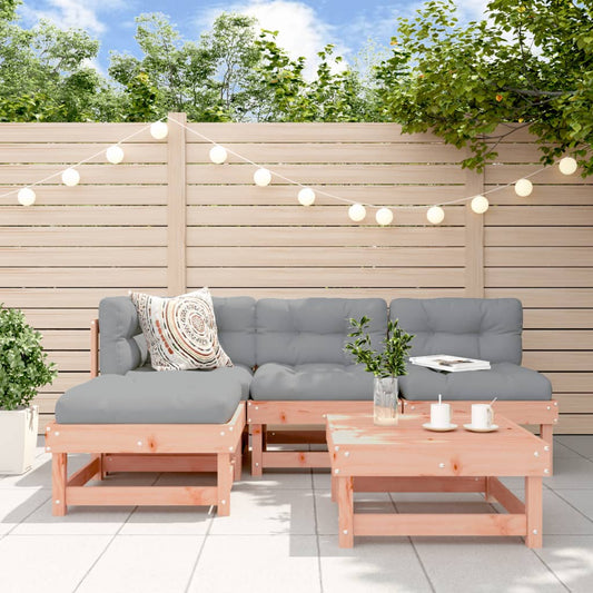 5-tlg. Garten-Lounge-Set Massivholz Douglasie