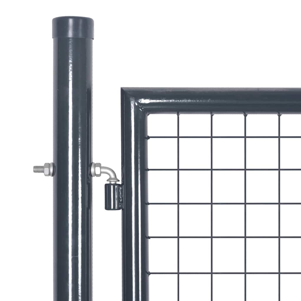 Maschen-Gartentor Anthrazit 300x125 cm Verzinkter Stahl