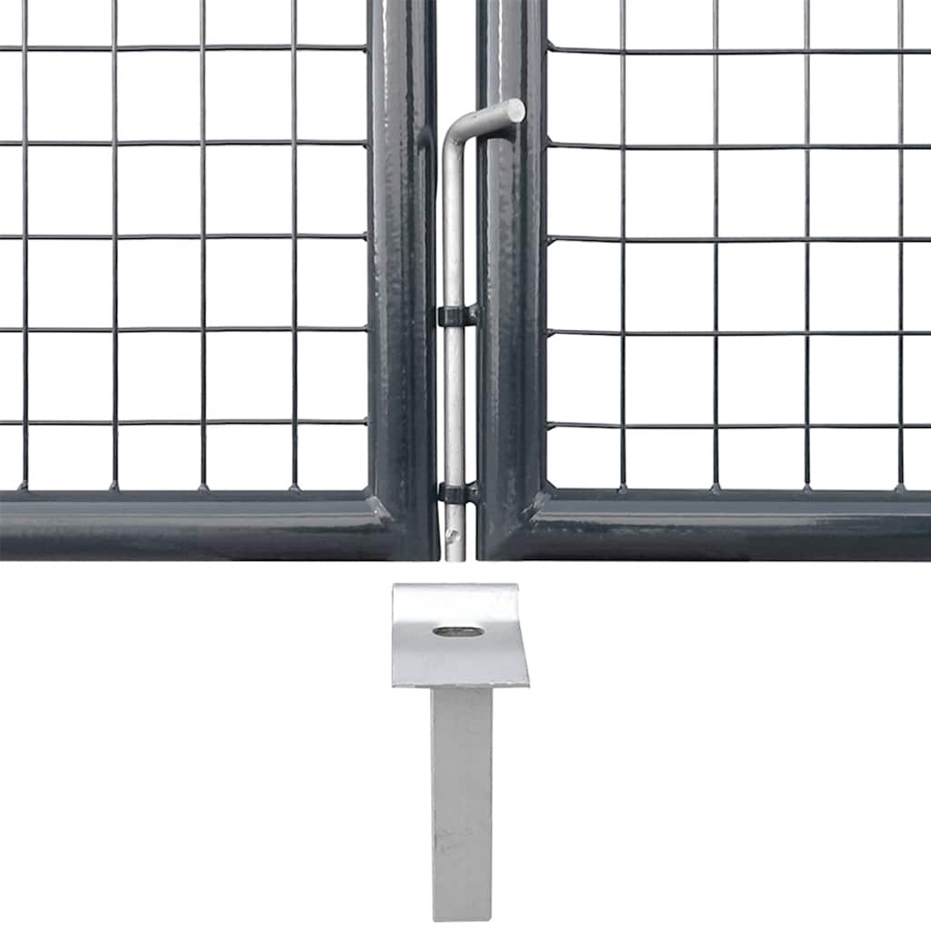 Maschen-Gartentor Anthrazit 300x125 cm Verzinkter Stahl