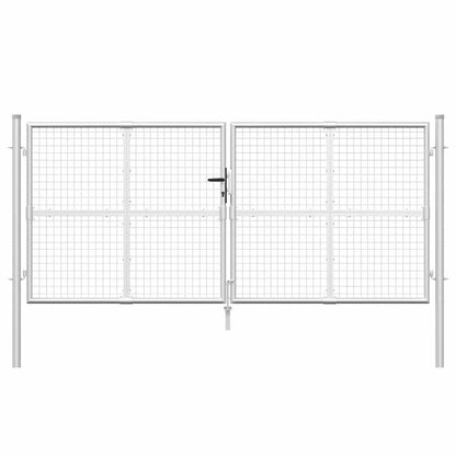 Maschen-Gartentor Silber 300x125 cm Verzinkter Stahl