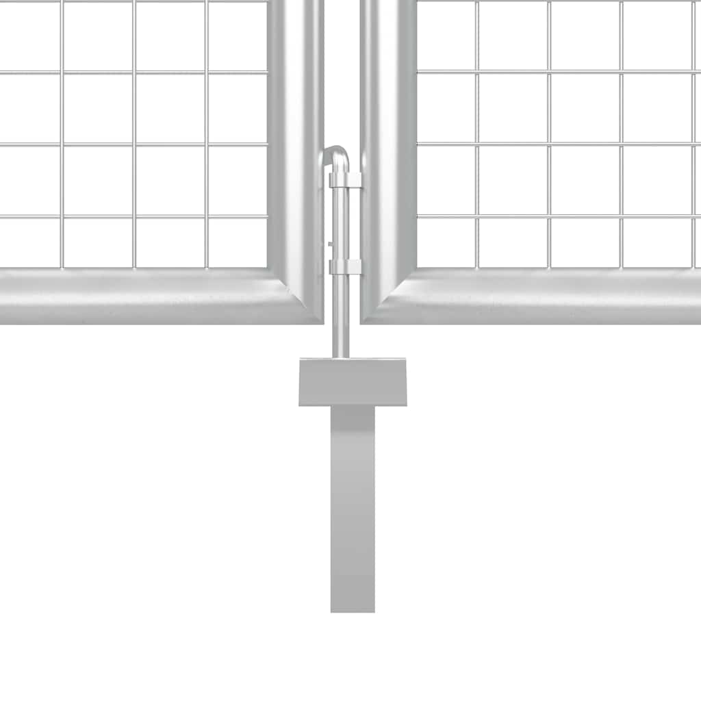 Maschen-Gartentor Silber 300x125 cm Verzinkter Stahl