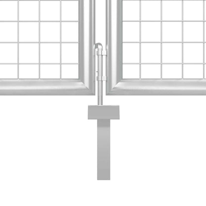 Maschen-Gartentor Silber 300x125 cm Verzinkter Stahl