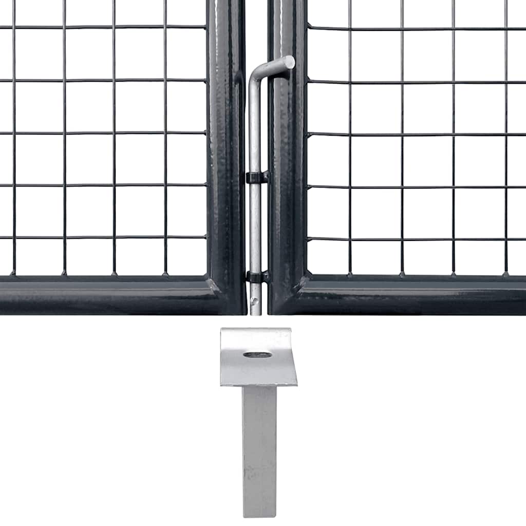 Maschen-Gartentor Anthrazit 350x125 cm Verzinkter Stahl