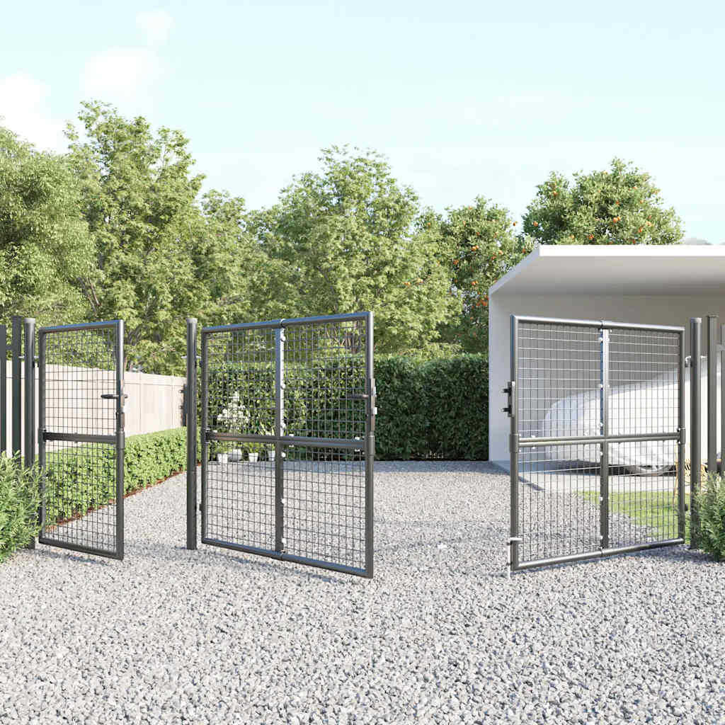 Maschen-Gartentor Anthrazit 400x125 cm Verzinkter Stahl
