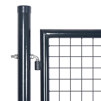 Maschen-Gartentor Anthrazit 400x125 cm Verzinkter Stahl