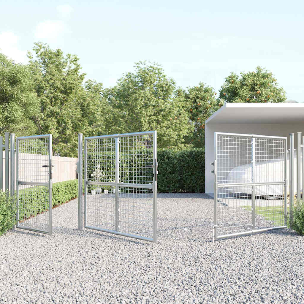 Maschen-Gartentor Silber 400x125 cm Verzinkter Stahl