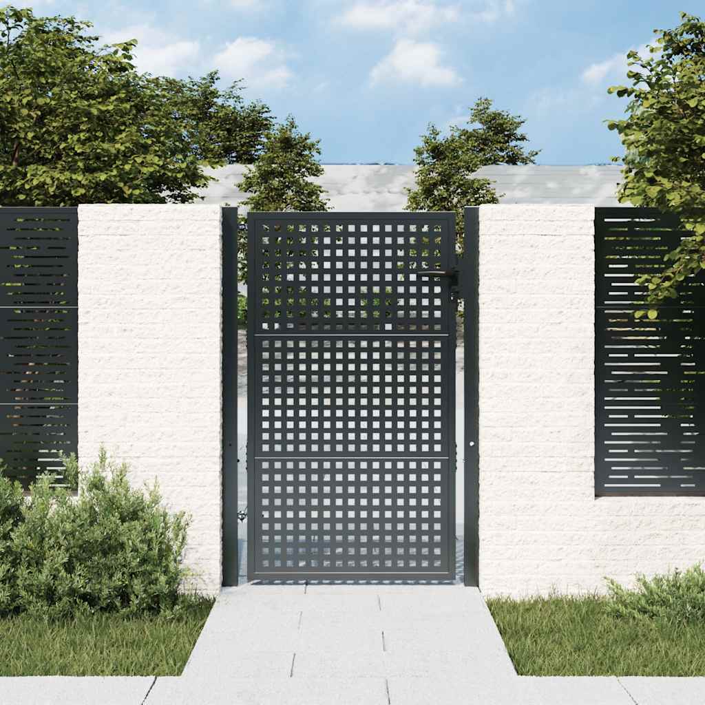 Gartentor Anthrazit 100x125 cm Stahl