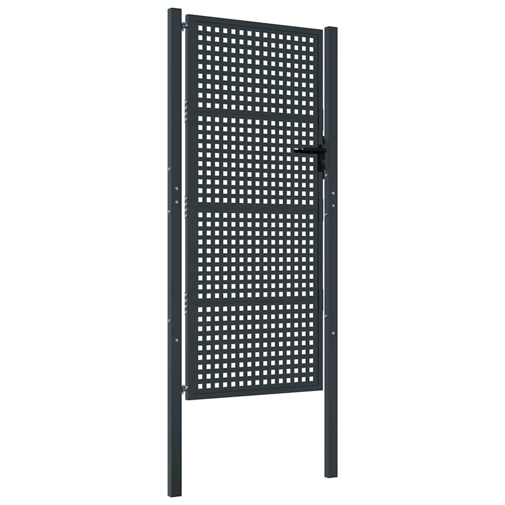 Gartentor Anthrazit 100x200 cm Stahl
