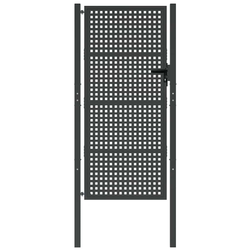 Gartentor Anthrazit 100x200 cm Stahl