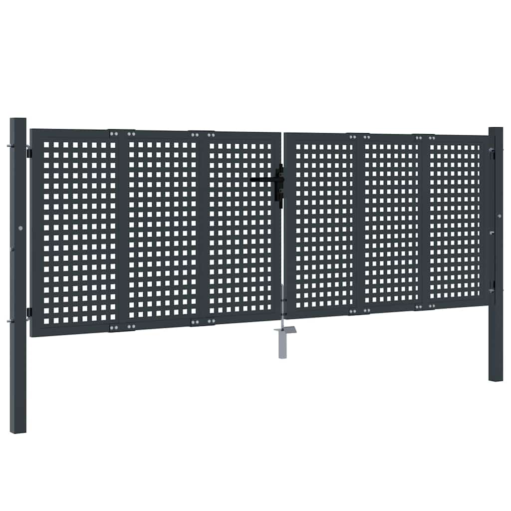 Gartentor Anthrazit 300x75 cm Stahl