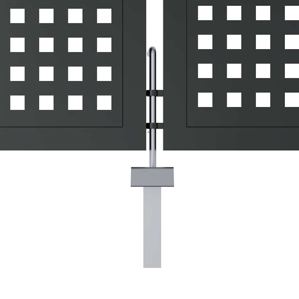 Gartentor Anthrazit 300x75 cm Stahl