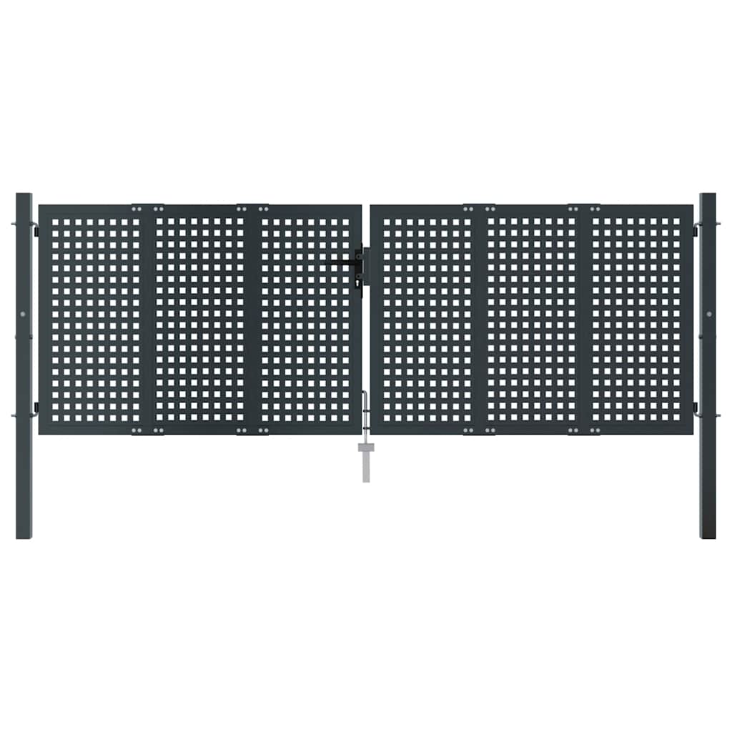 Gartentor Anthrazit 300x100 cm Stahl