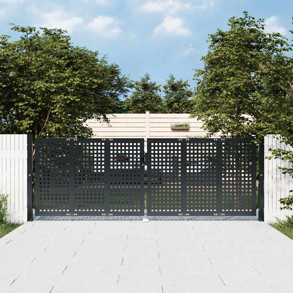 Gartentor Anthrazit 300x100 cm Stahl