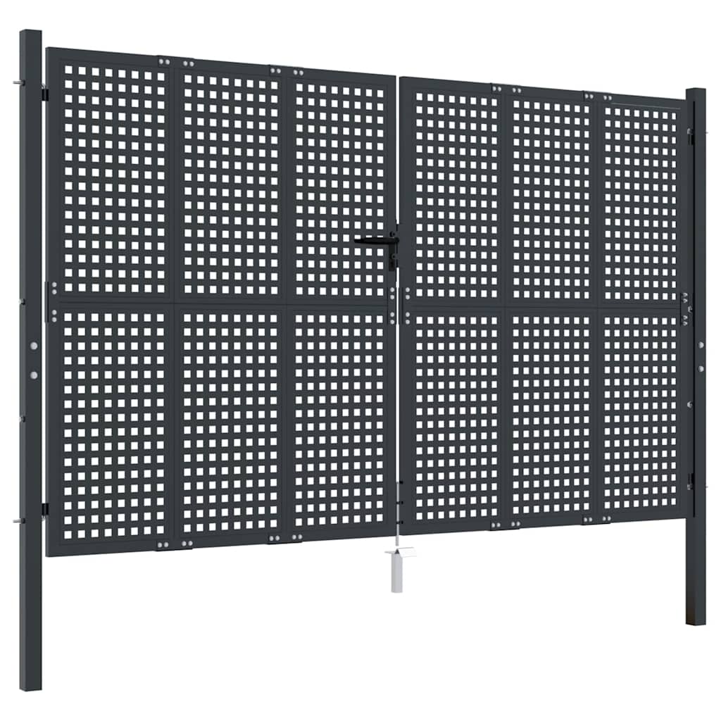 Gartentor Anthrazit 300x175 cm Stahl