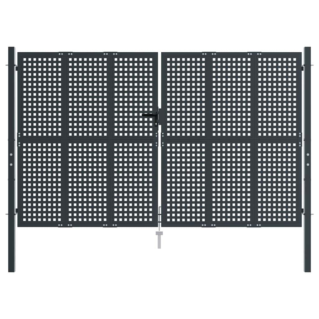 Gartentor Anthrazit 300x175 cm Stahl