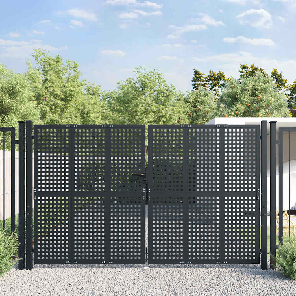 Gartentor Anthrazit 300x175 cm Stahl