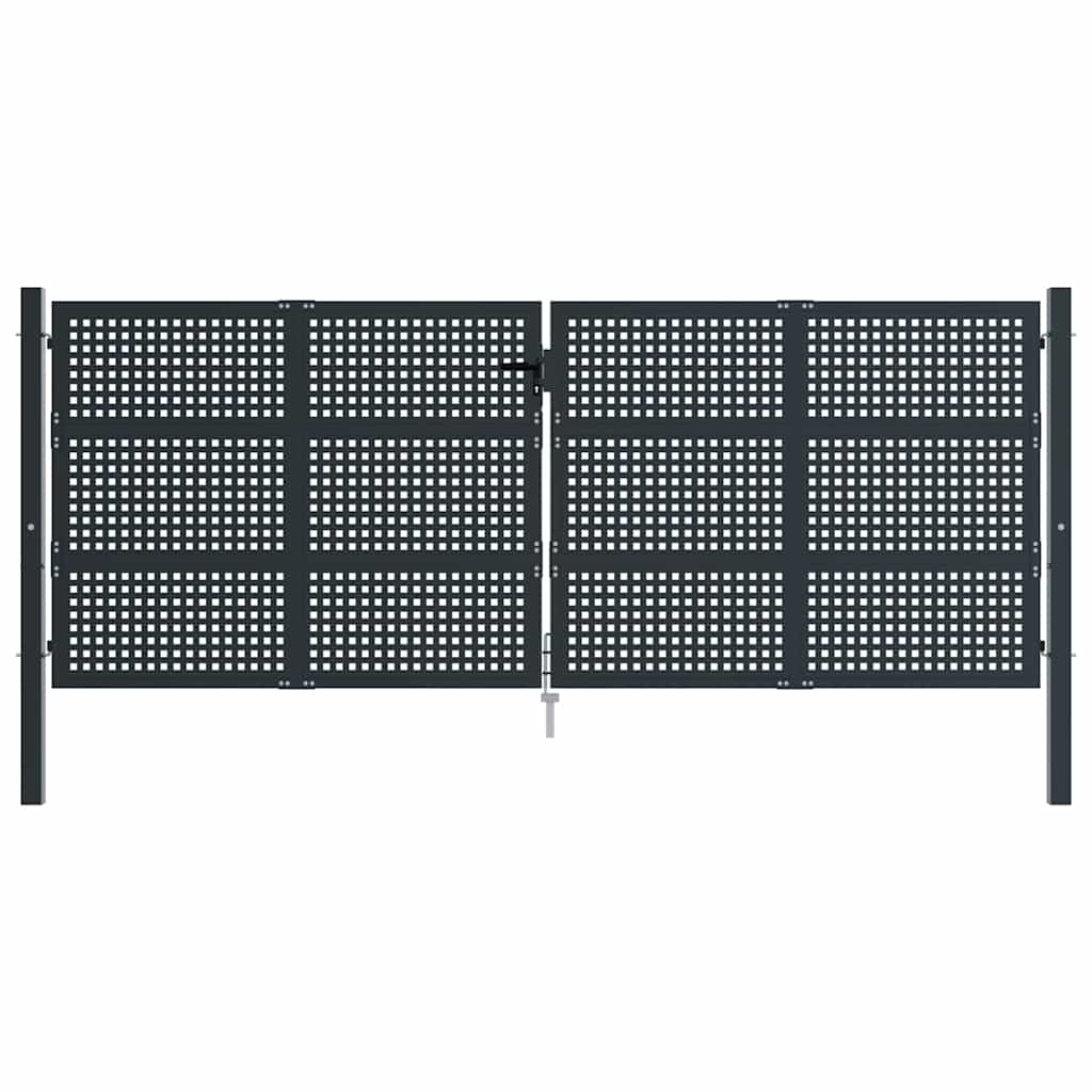 Gartentor Anthrazit 400x150 cm Stahl