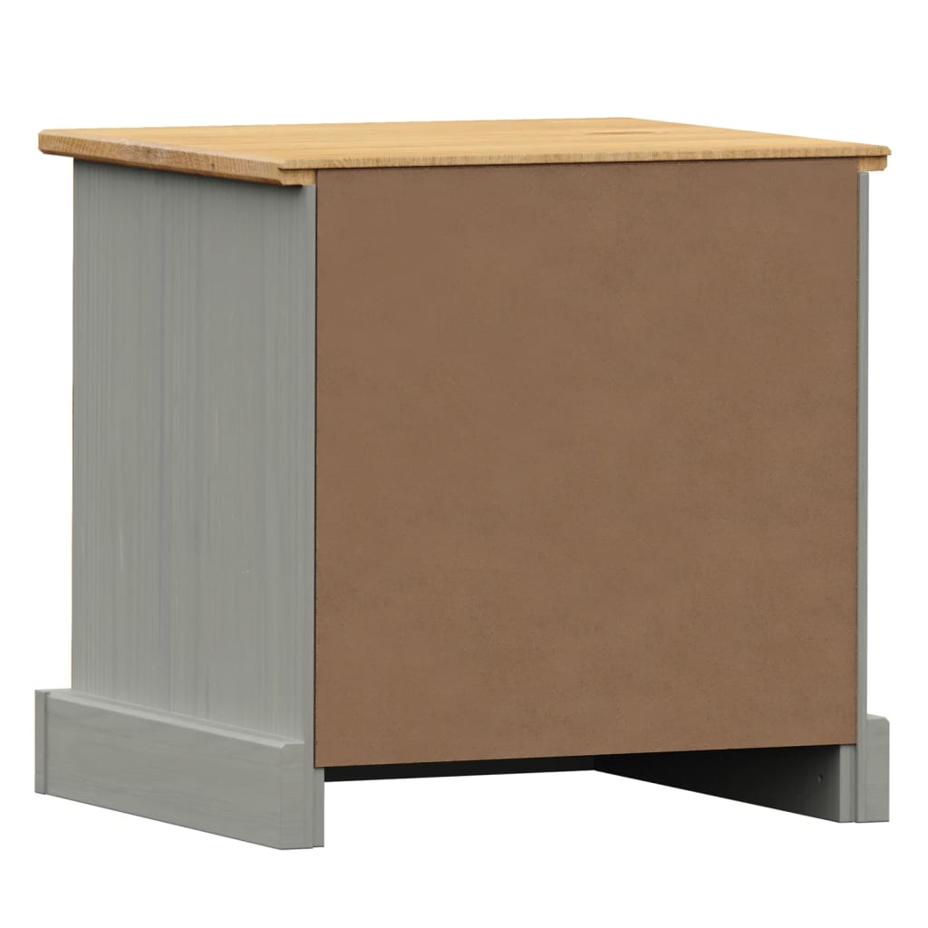 Nachttisch VIGO Grau 42x35x42 cm Massivholz Kiefer