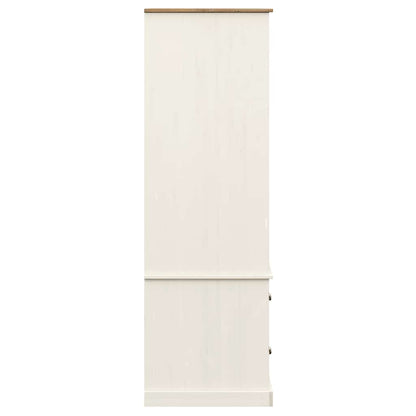 Kleiderschrank VIGO Weiß 90x55x170 cm Massivholz Kiefer