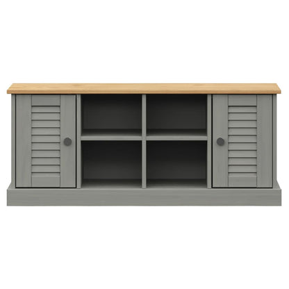 Schuhbank VIGO Grau 106x35x45 cm Massivholz Kiefer