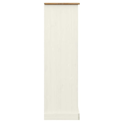 Bücherregal VIGO Weiß 90x35x114,5 cm Massivholz Kiefer