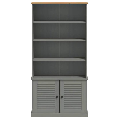 Bücherregal VIGO Grau 85x35x170 cm Massivholz Kiefer