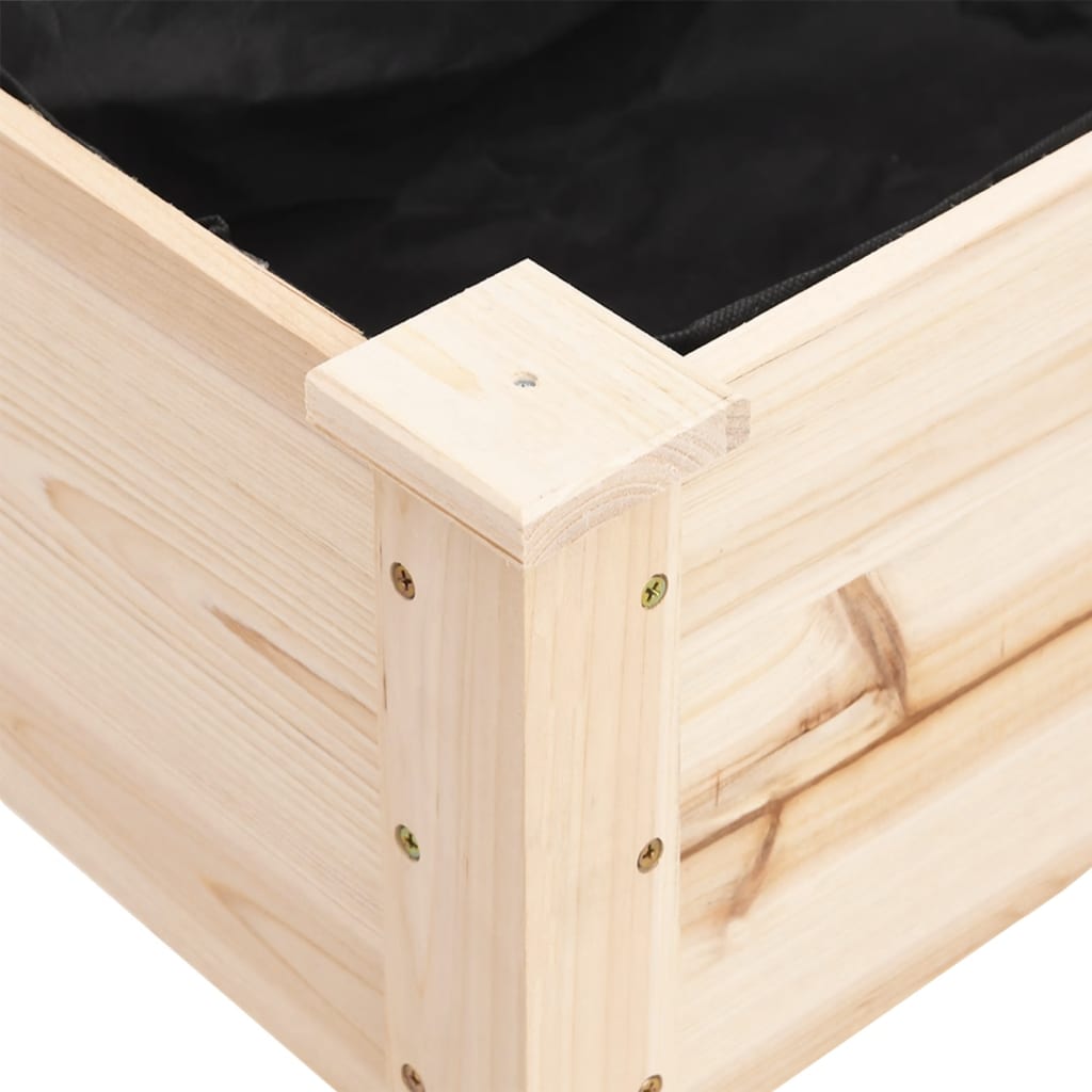 Pflanzkübel mit Einsatz und Rollen 71x37x80 cm Massivholz Tanne