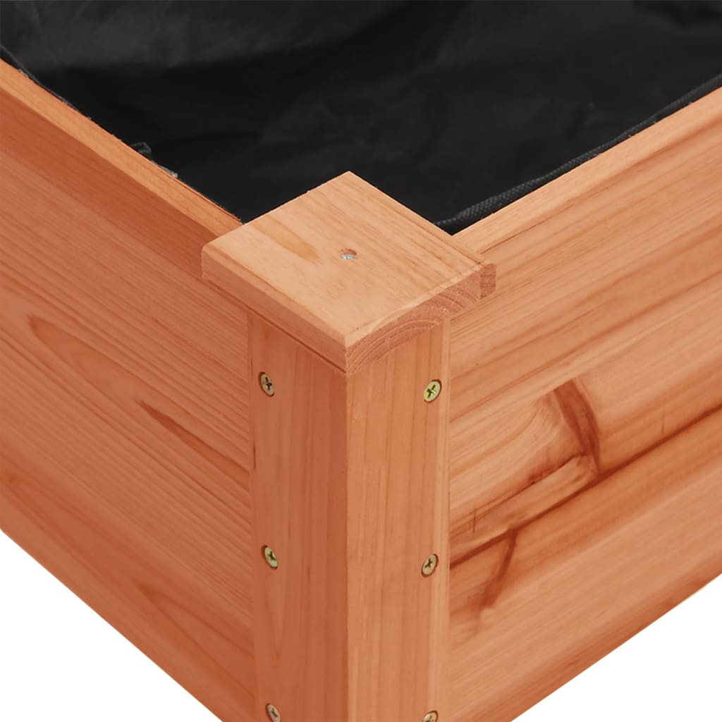 Pflanzkübel mit Einsatz und Rollen Braun 118x59x80cm Tannenholz