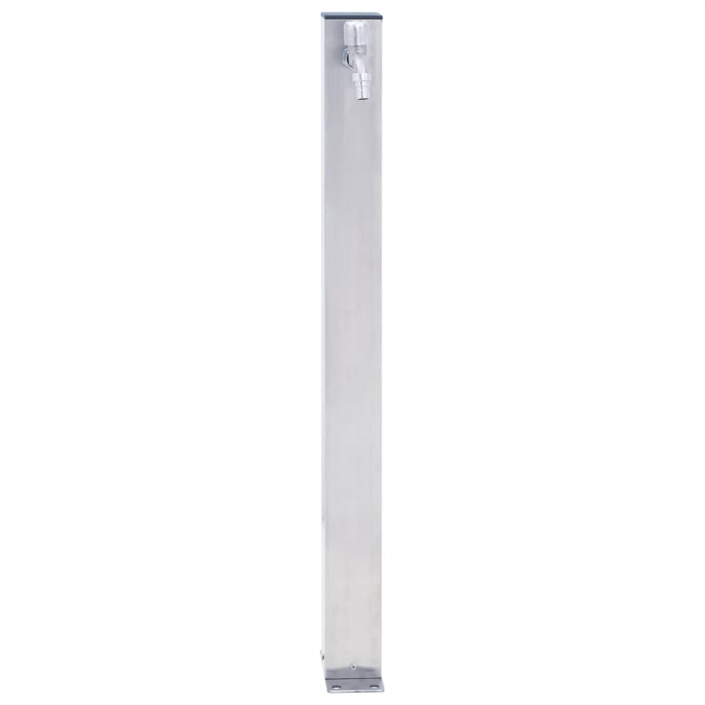 Colonne d'eau pour le jardin carrée en inox de 40 cm