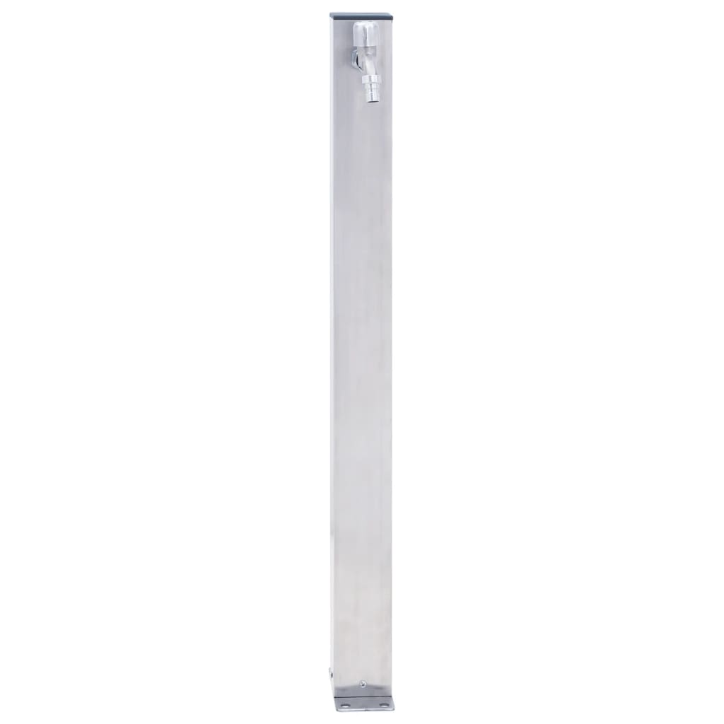 Colonne d'eau pour le jardin carrée en inox de 60 cm