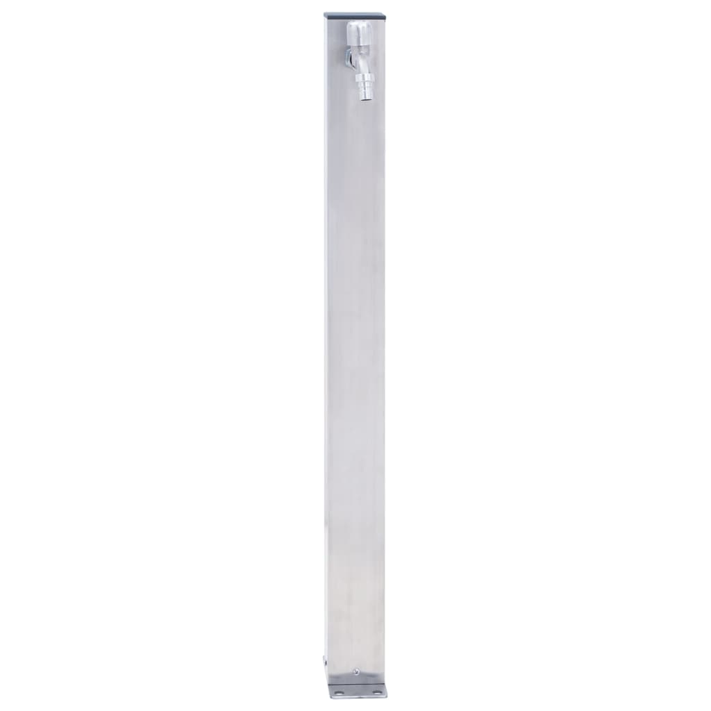 Colonne d'eau pour le jardin carrée en inox de 80 cm