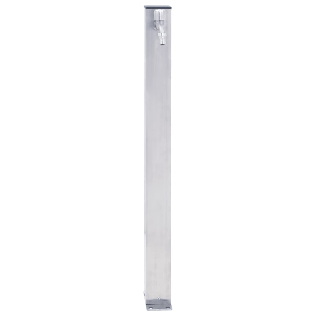 Colonne d'eau pour le jardin carrée en inox de 100 cm