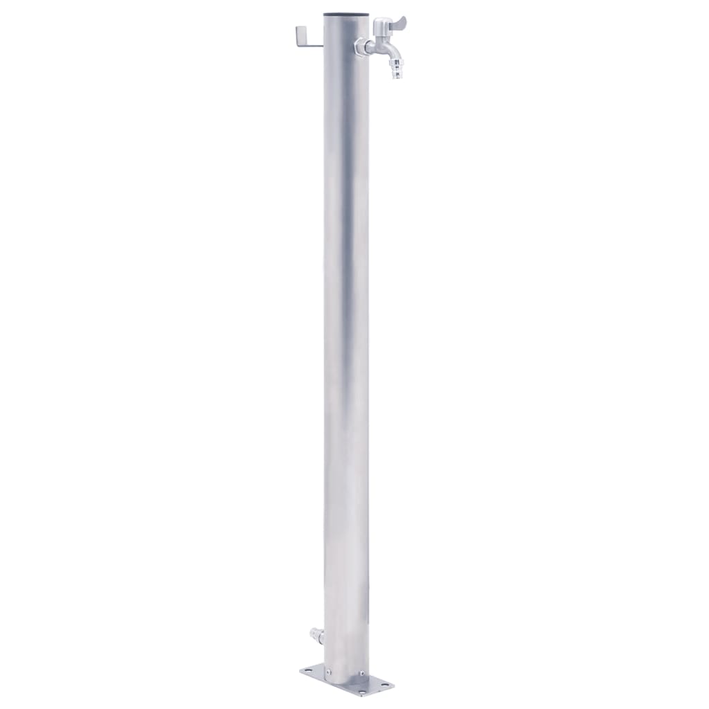 Colonne d'eau pour le jardin 40 cm ronde en acier inoxydable