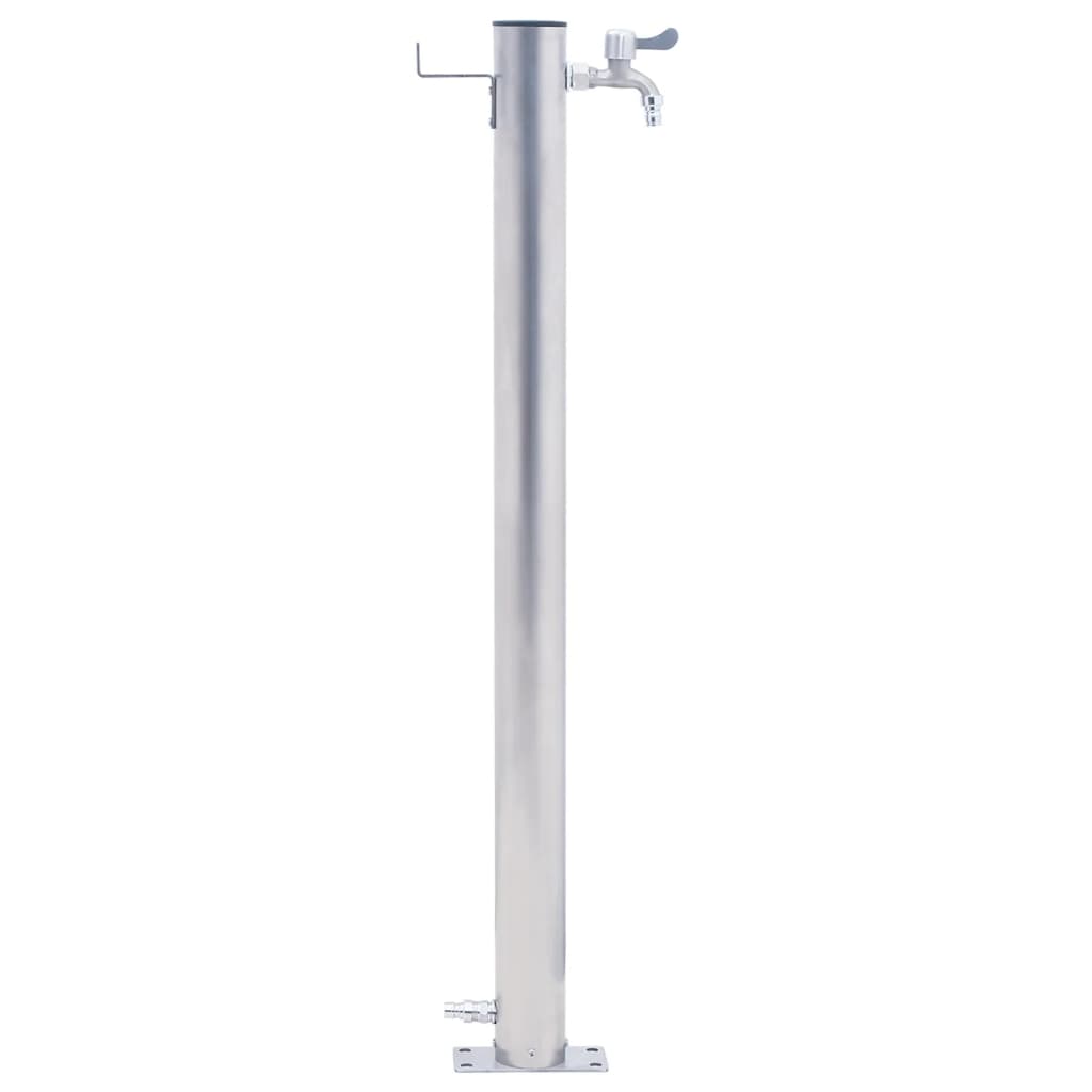 Colonne d'eau pour le jardin 40 cm ronde en acier inoxydable