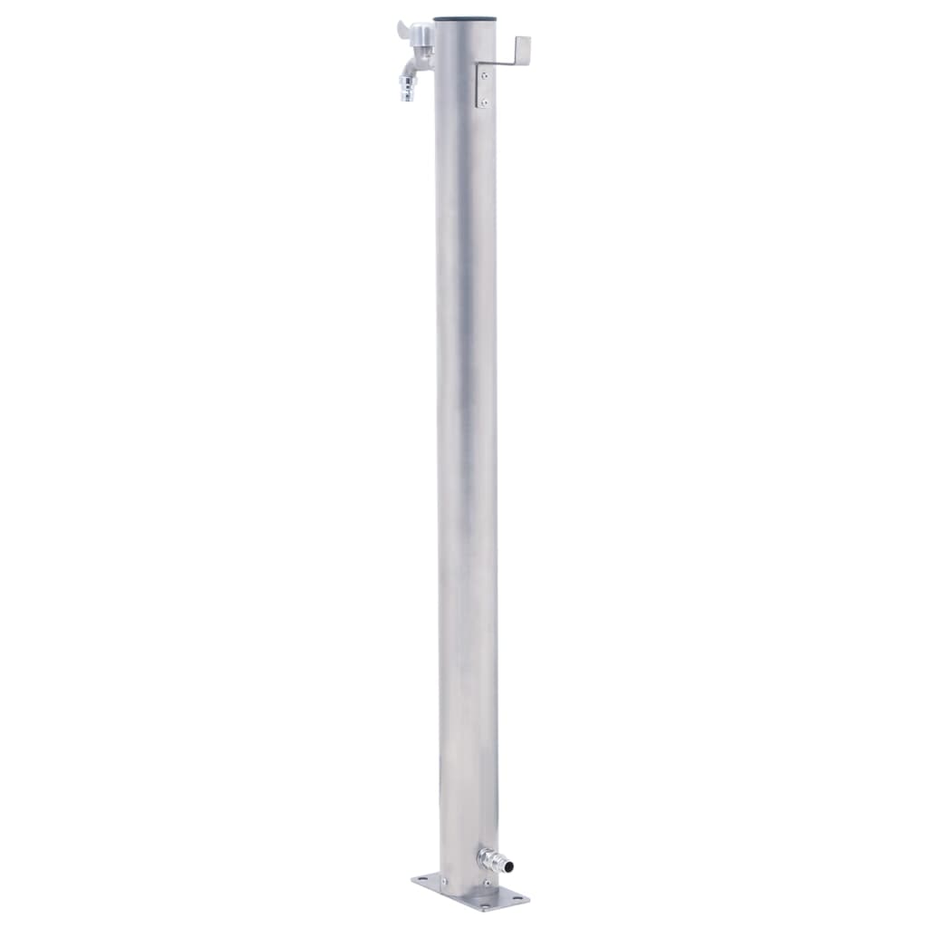 Colonne d'eau pour le jardin 40 cm ronde en acier inoxydable