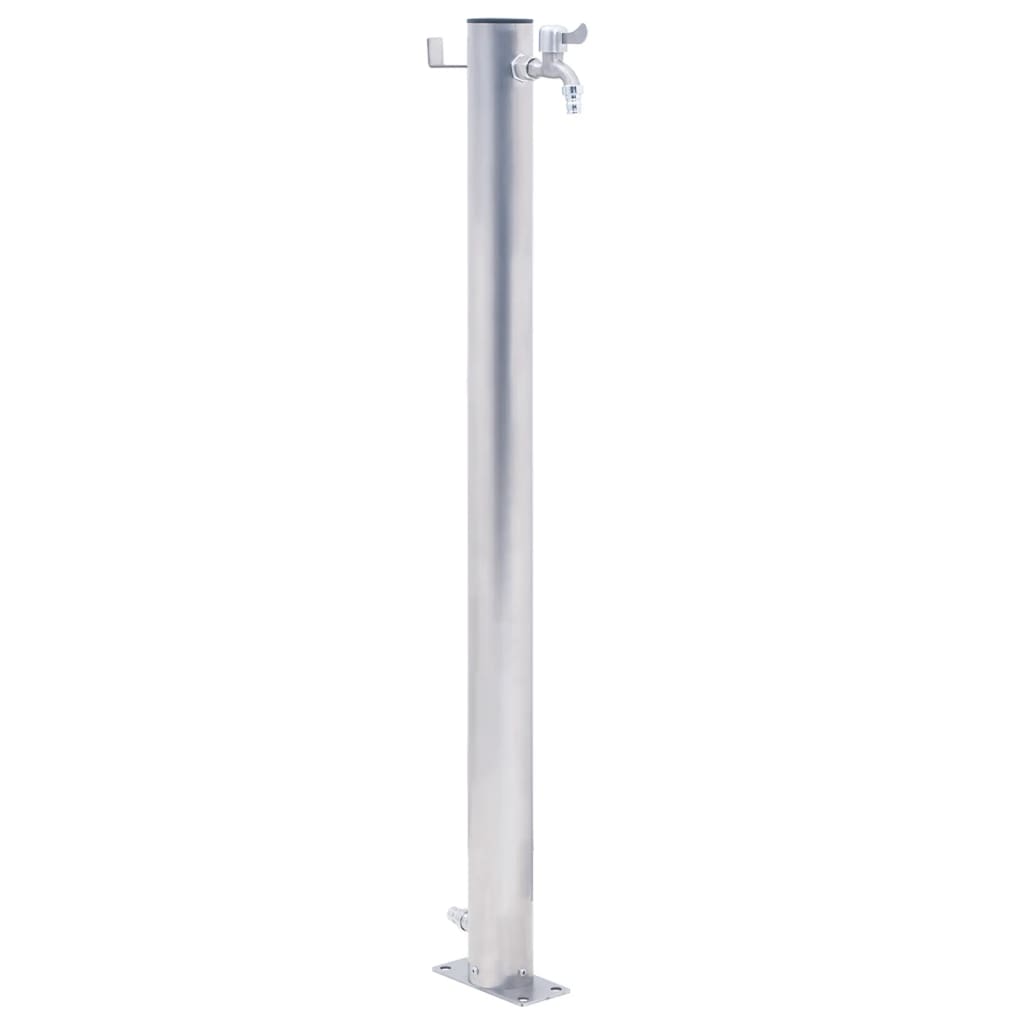 Colonne d'eau pour le jardin 60 cm ronde en acier inoxydable