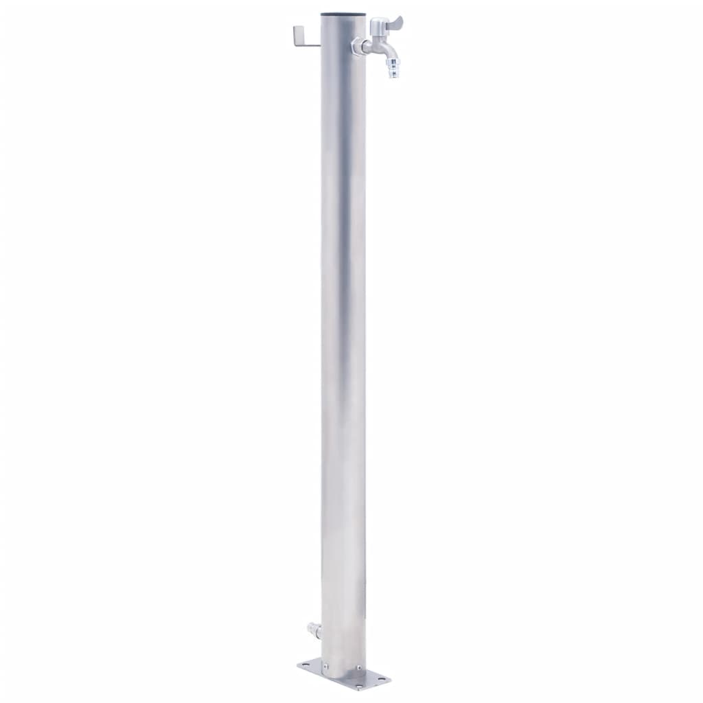 Colonne d'eau pour le jardin 80 cm ronde en acier inoxydable