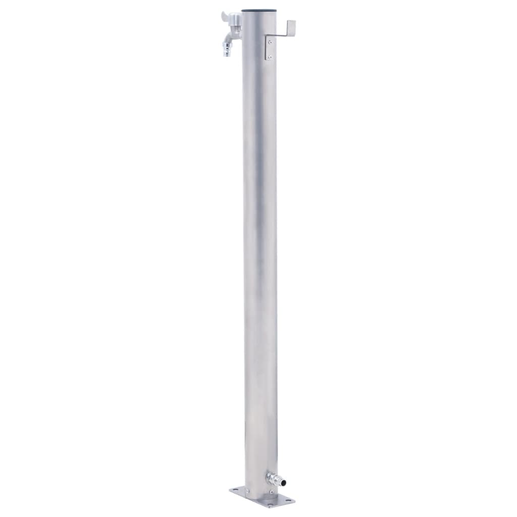 Colonne d'eau pour le jardin 80 cm ronde en acier inoxydable