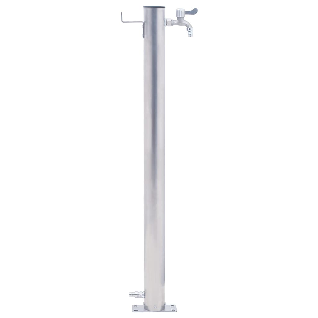 Colonne d'eau pour le jardin 100 cm ronde en acier inoxydable